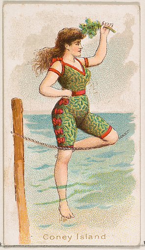Coney Island, from the Fancy Bathers series (N187) issued by Wm. S. Kimball & Co.
