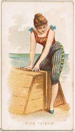 Fire Island, from the Fancy Bathers series (N187) issued by Wm. S. Kimball & Co.