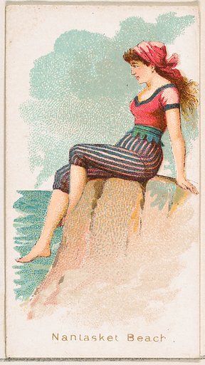 Nantasket Beach, from the Fancy Bathers series (N187) issued by Wm. S. Kimball & Co.