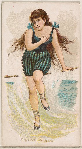 Saint Malo, from the Fancy Bathers series (N187) issued by Wm. S. Kimball & Co.