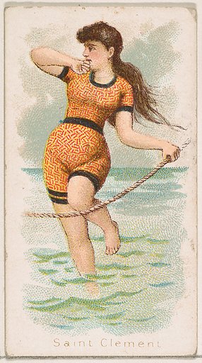 Saint Clement, from the Fancy Bathers series (N187) issued by Wm. S. Kimball & Co.