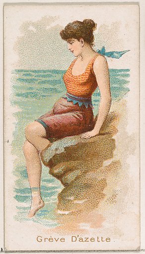 Grève d' Azette, from the Fancy Bathers series (N187) issued by Wm. S. Kimball & Co.