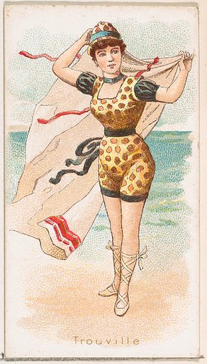 Trouville, from the Fancy Bathers series (N187) issued by Wm. S. Kimball & Co.