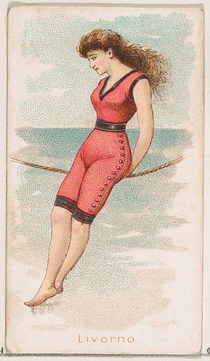 Livorno, from the Fancy Bathers series (N187) issued by Wm. S. Kimball & Co.