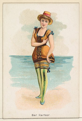 Bar Harbor, from the Beautiful Bathers series (N192) issued by Wm. S. Kimball & Co.