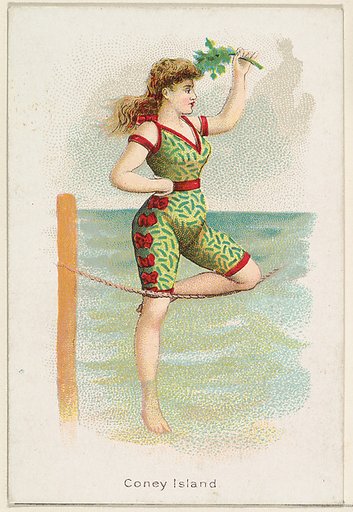 Coney Island, from the Beautiful Bathers series (N192) issued by Wm. S. Kimball & Co.