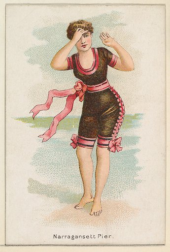 Narragansett Pier, from the Beautiful Bathers series (N192) issued by Wm. S. Kimball & Co.