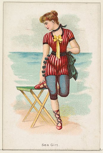 Sea Girt, from the Beautiful Bathers series (N192) issued by Wm. S. Kimball & Co.