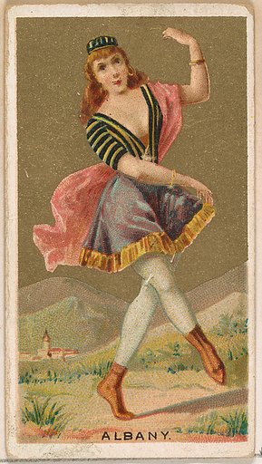 Albany, from the Dancing Girls of the World series (N185) issued by Wm. S. Kimball & Co.