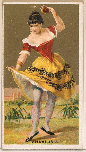 Andalusia, from the Dancing Girls of the World series (N185) issued by Wm. S. Kimball & Co.