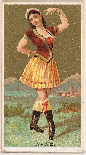 Arad, from the Dancing Girls of the World series (N185) issued by Wm. S. Kimball & Co.