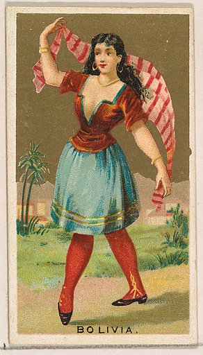 Bolivia, from the Dancing Girls of the World series (N185) issued by Wm. S. Kimball & Co.