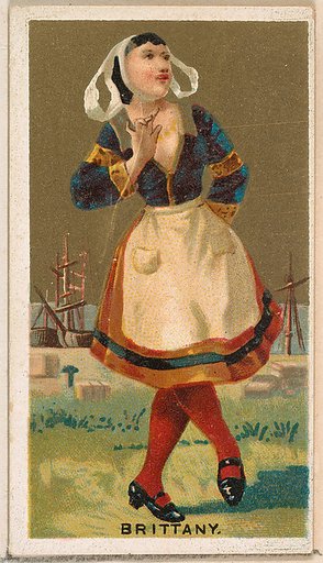 Brittany, from the Dancing Girls of the World series (N185) issued by Wm. S. Kimball & Co.