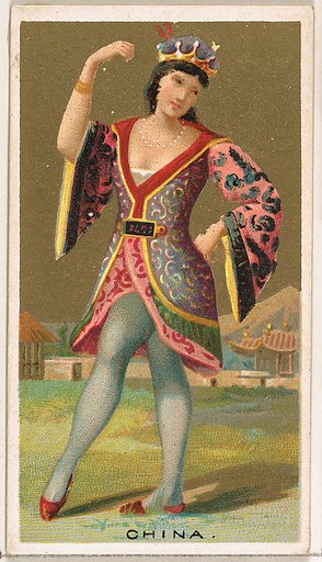 China, from the Dancing Girls of the World series (N185) issued by Wm. S. Kimball & Co.