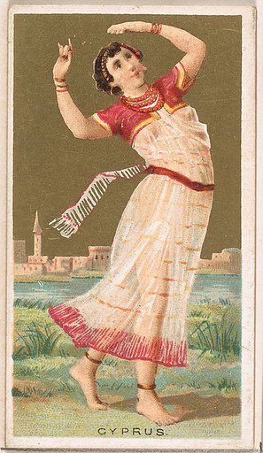 Cyprus, from the Dancing Girls of the World series (N185) issued by Wm. S. Kimball & Co.