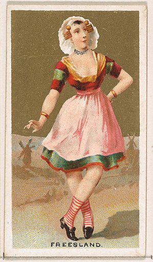 Freesland, from the Dancing Girls of the World series (N185) issued by Wm. S. Kimball & Co.