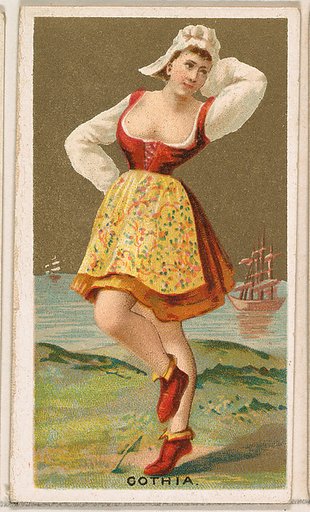 Gothia, from the Dancing Girls of the World series (N185) issued by Wm. S. Kimball & Co.