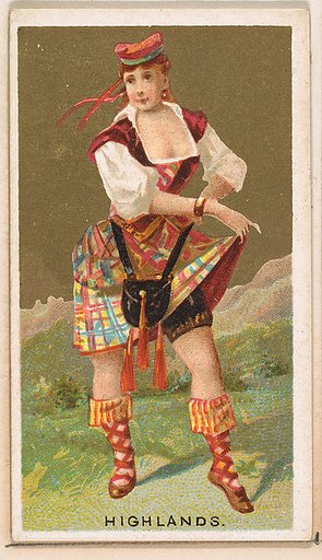 Highlands, from the Dancing Girls of the World series (N185) issued by Wm. S. Kimball & Co.