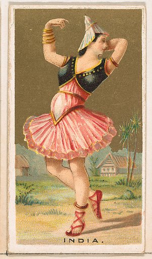 India, from the Dancing Girls of the World series (N185) issued by Wm. S. Kimball & Co.