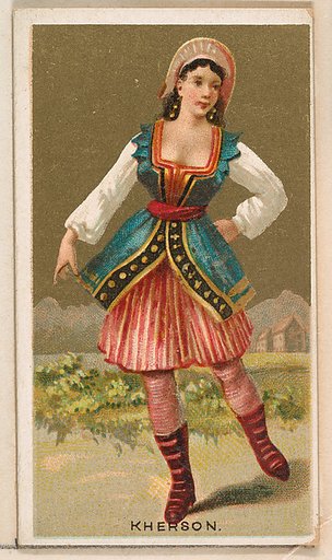 Kherson, from the Dancing Girls of the World series (N185) issued by Wm. S. Kimball & Co.