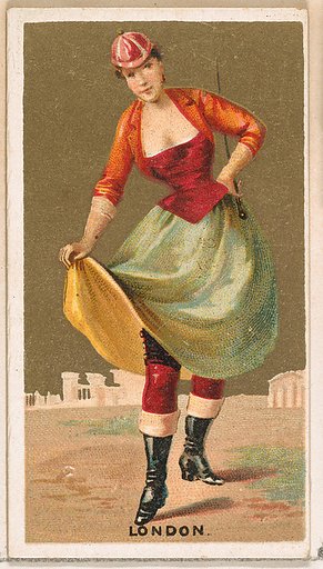 London, from the Dancing Girls of the World series (N185) issued by Wm. S. Kimball & Co.