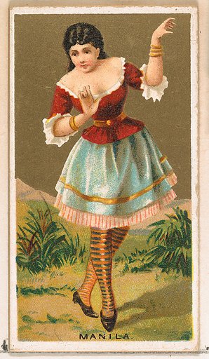 Manila, from the Dancing Girls of the World series (N185) issued by Wm. S. Kimball & Co.