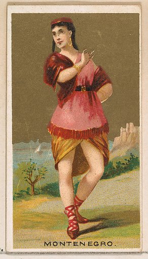 Montenegro, from the Dancing Girls of the World series (N185) issued by Wm. S. Kimball & Co.