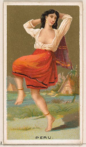 Peru, from the Dancing Girls of the World series (N185) issued by Wm. S. Kimball & Co.