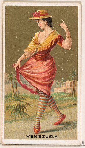 Venezuela, from the Dancing Girls of the World series (N185) issued by Wm. S. Kimball & Co.