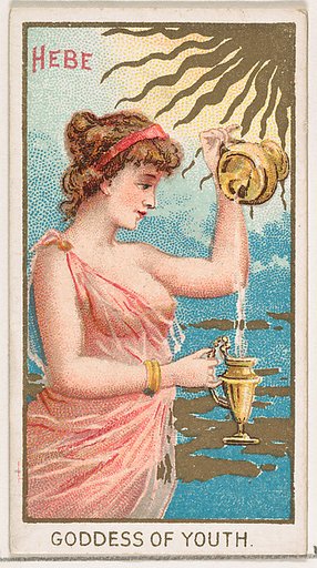 Hebe, Goddess of Youth, from the Goddesses of the Greeks and Romans series (N188) issued by Wm. S. Kimball & Co.