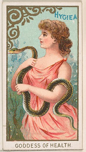 Hygiea, Goddess of Health, from the Goddesses of the Greeks and Romans series (N188) issued by Wm. S. Kimball & Co.