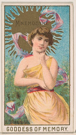 Mnemosyne, Goddess of Memory, from the Goddesses of the Greeks and Romans series (N188) issued by Wm. S. Kimball & Co.
