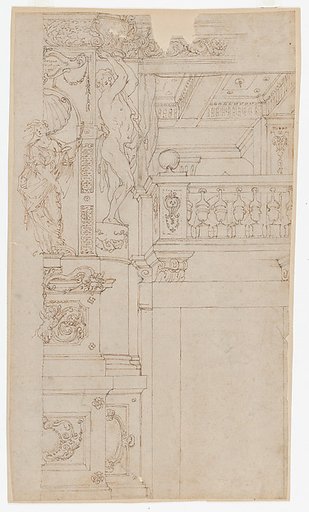 Studies for the trompe-l’oeil decorations of Palazzo Ducale (Palazzo Pitti), Florence