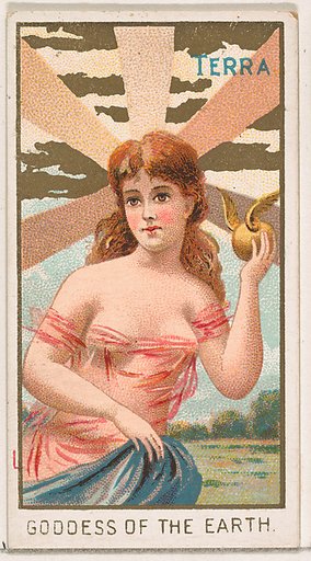Terra, Goddess of the Earth, from the Goddesses of the Greeks and Romans series (N188) issued by Wm. S. Kimball & Co.