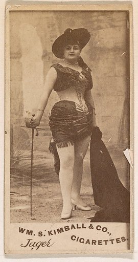 Mlle. Jager, from the Actresses series (N203) issued by Wm. S. Kimball & Co.