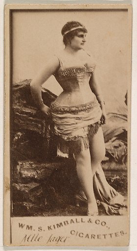 Mlle. Jager, from the Actresses series (N203) issued by Wm. S. Kimball & Co.