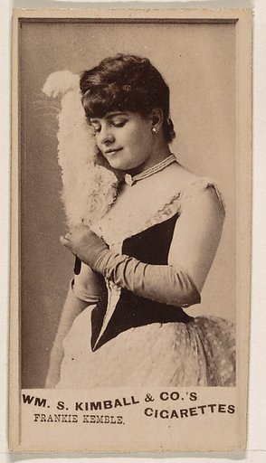 Frankie Kemble, from the Actresses series (N203) issued by Wm. S. Kimball & Co.