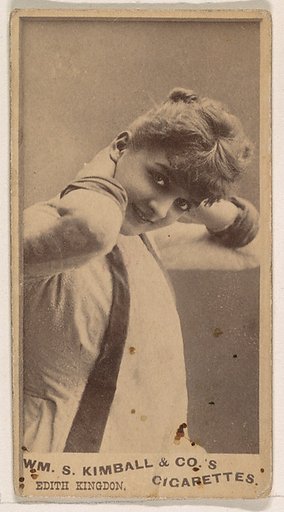 Edith Kingdon, from the Actresses series (N203) issued by Wm. S. Kimball & Co.