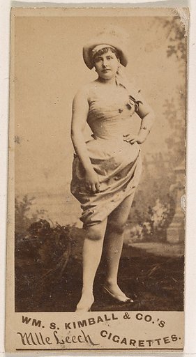 Mlle. Leech, from the Actresses series (N203) issued by Wm. S. Kimball & Co.