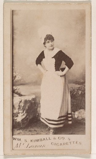 Actress dressed in apron, from the Actresses series (N203) issued by Wm. S. Kimball & Co.