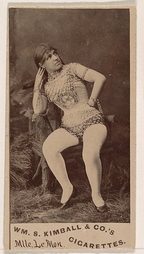 Mlle. Le Mon, from the Actresses series (N203) issued by Wm. S. Kimball & Co.
