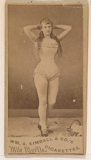 Mlle. Myrtle, from the Actresses series (N203) issued by Wm. S. Kimball & Co.