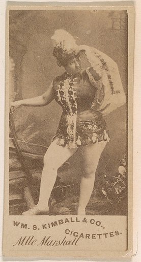 Mlle Marshall, from the Actresses series (N203) issued by Wm. S. Kimball & Co.