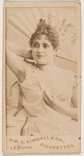 Miss Olivia, from the Actresses series (N203) issued by Wm. S. Kimball & Co.