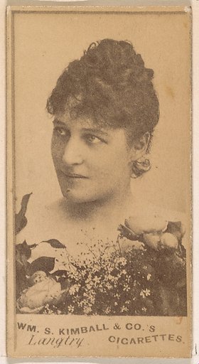 Miss Langtry, from the Actresses series (N203) issued by Wm. S. Kimball & Co.