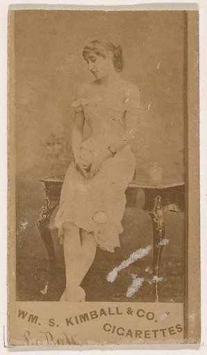 Miss La Ball, from the Actresses series (N203) issued by Wm. S. Kimball & Co.