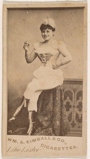 Lilio Lister, from the Actresses series (N203) issued by Wm. S. Kimball & Co.