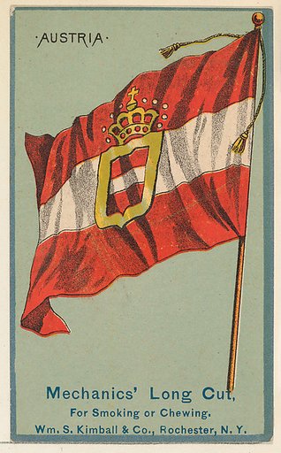 Austria, from the National Flags series (N195) issued by Wm. S. Kimball & Co.