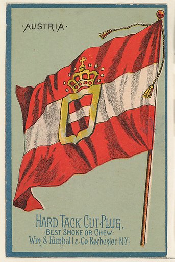 Austria, from the National Flags series (N195) issued by Wm. S. Kimball & Co.