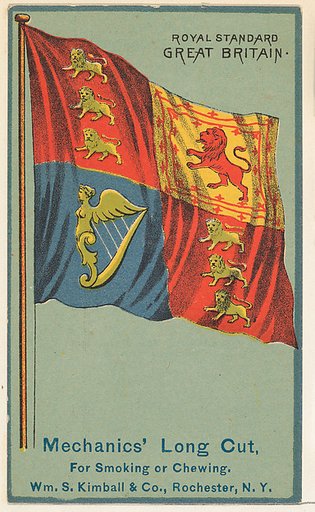 Naval Standard, Great Britain, from the National Flags series (N195) issued by Wm. S. Kimball & Co.